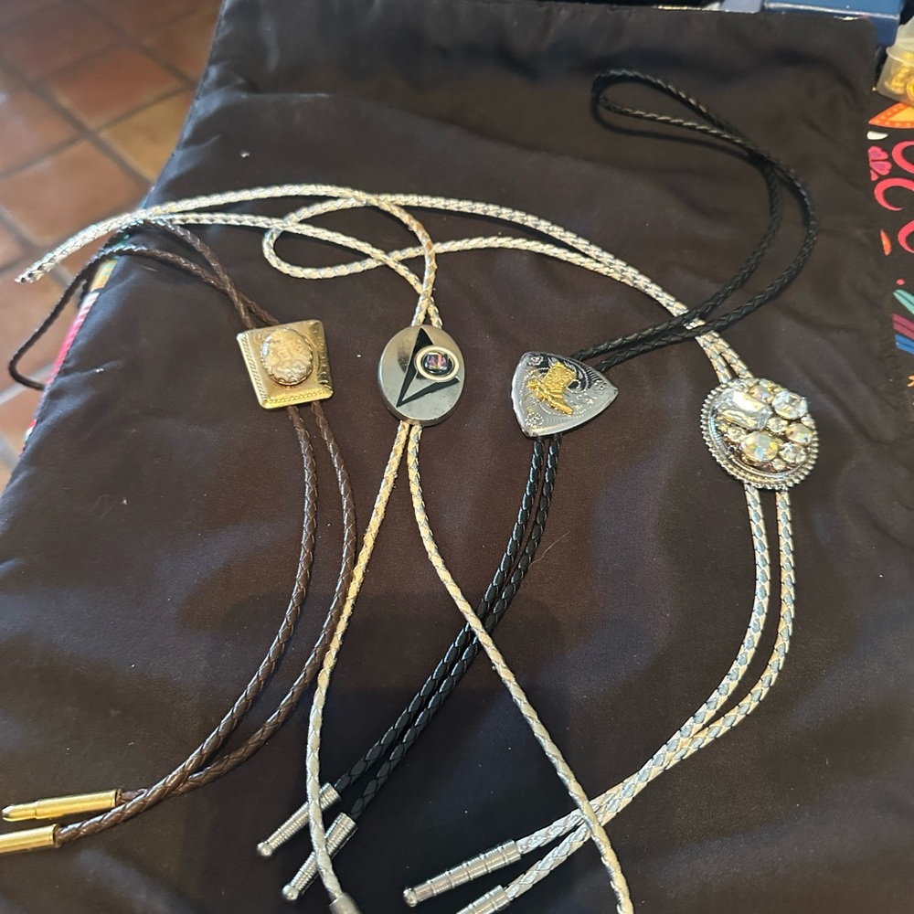 Vintage Bolo Ties Not Sterling